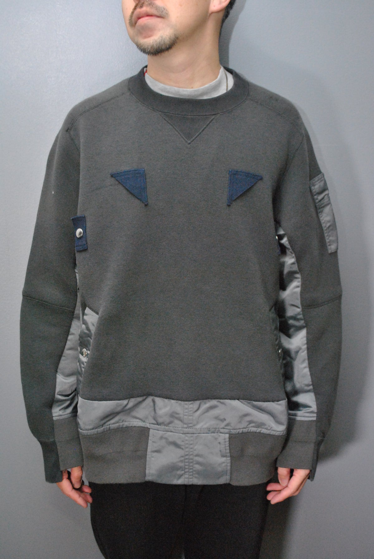 sacai Nylon Twill x Sponge Sweat Pullover