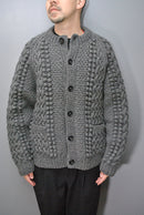 A.PRESSE  CASHMERE CABLE KNIT CARDIGAN