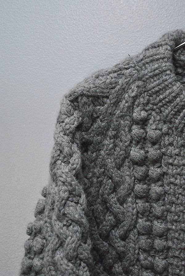 A.PRESSE CASHMERE CABLE KNIT CARDIGAN