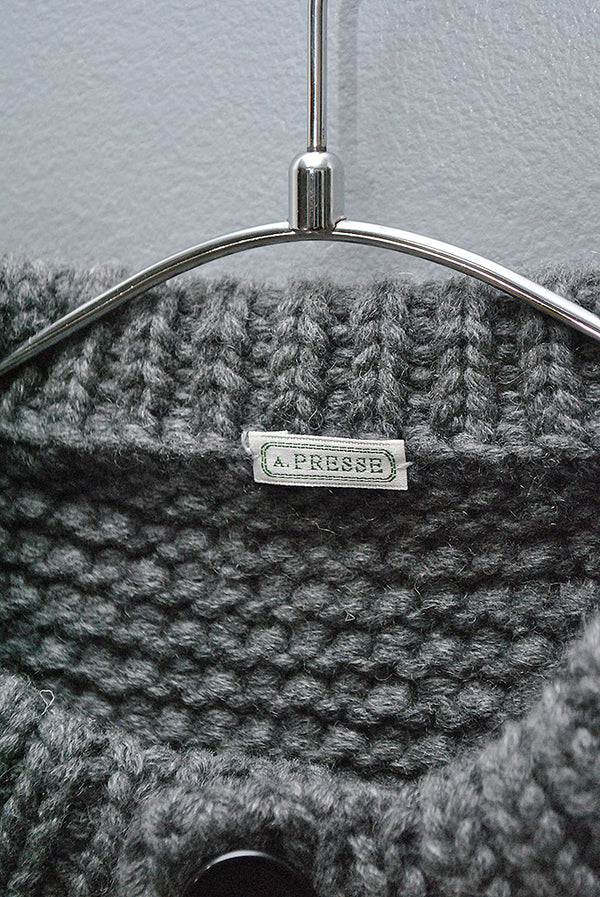 A.PRESSE CASHMERE CABLE KNIT CARDIGAN