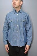 SUGAR CANE BLUE CHAMBRAY L/S WORK SHIRTS