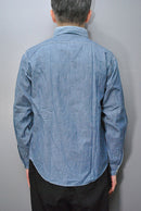 SUGAR CANE BLUE CHAMBRAY L/S WORK SHIRTS
