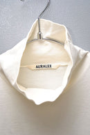 AURALEE LUSTER PLAITING HI NECK L/S TEE