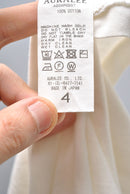 AURALEE LUSTER PLAITING HI NECK L/S TEE