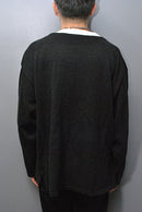 COMOLI ウール和紙 ボートネックニット