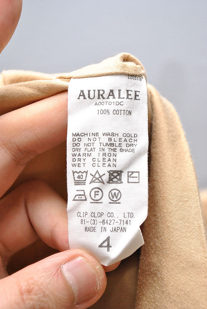 AURALEE HIGH GAUGE DOUBLE CLOTH TEE