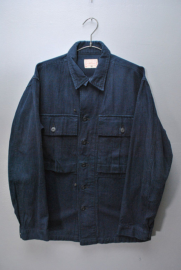 ジャケット・アウター BONCOURA B-43 Indigo Cotton Linen Jacket BONCOURA B-43 JACKET