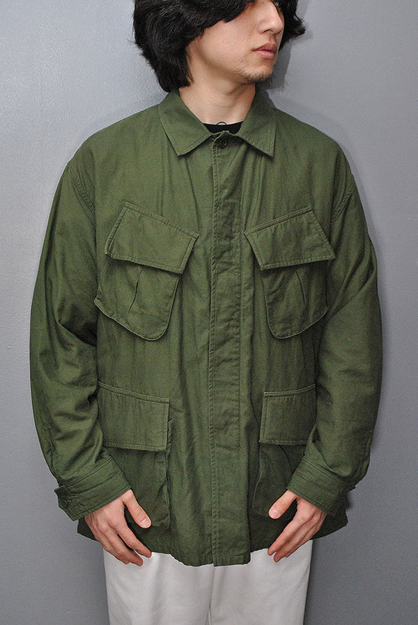 blurhmsROOTSTOCK Cotton Linen Combat Tropical Jacket