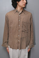 AURALEE SUPER LIGHT CHECK BIG SHIRTS