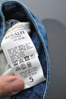 AURALEE Selvedge Faded Light Denim Pant