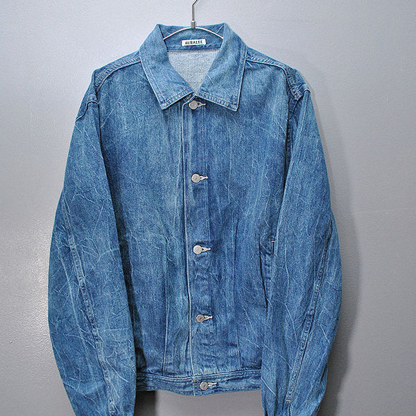 に*ぷ様 AURALEE DENIM BLOUSON AURALEE Selvedge Faded Light Denim Blouson