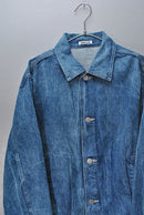 AURALEE Selvedge Faded Light Denim Blouson