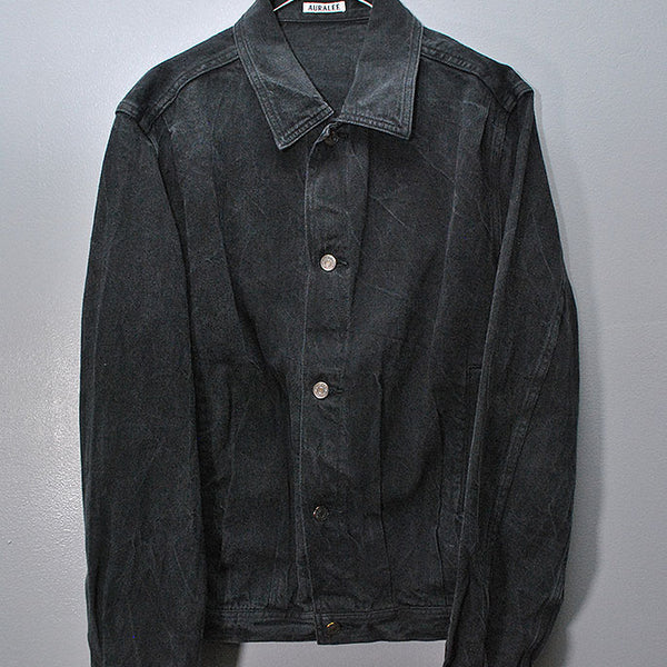 AURALEE Selvedge Faded Light Denim Blouson