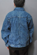 AURALEE Selvedge Faded Light Denim Blouson
