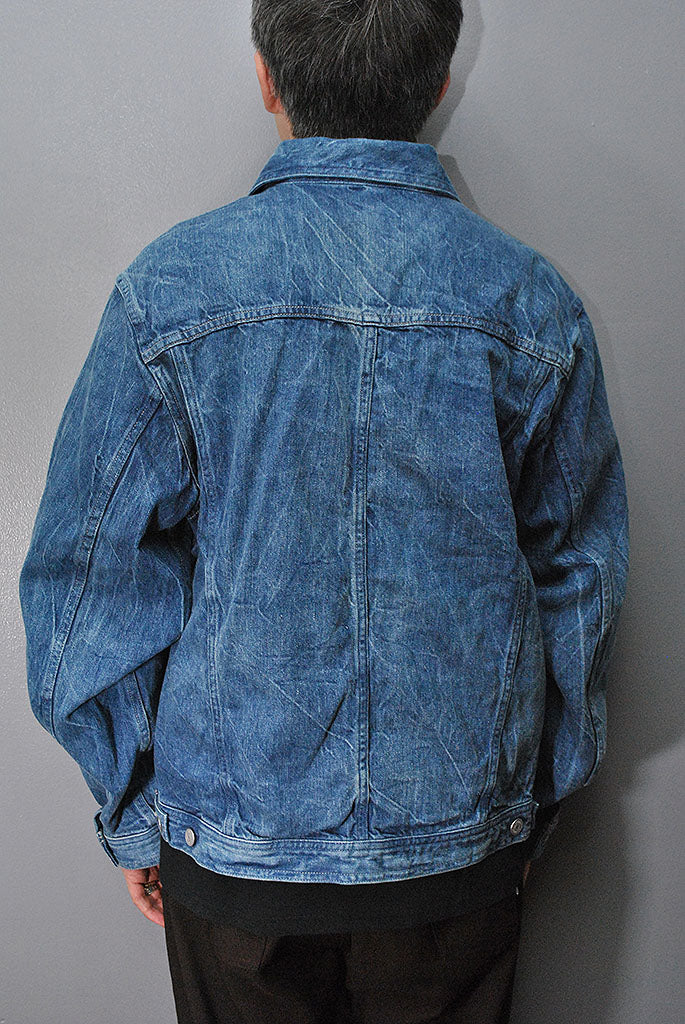 AURALEE Selvedge Faded Light Denim Blouson