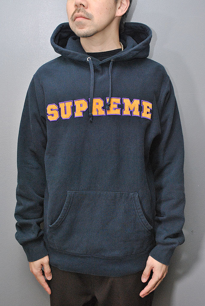 Supreme Cord Collegiate Logo Hooded Sweatshirt