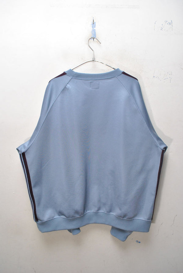 トップス Needles TRACK CREW NECK SHIRT(21aw) Needles Track Crew Neck Shirt Poly Smooth Black Sweatshirts