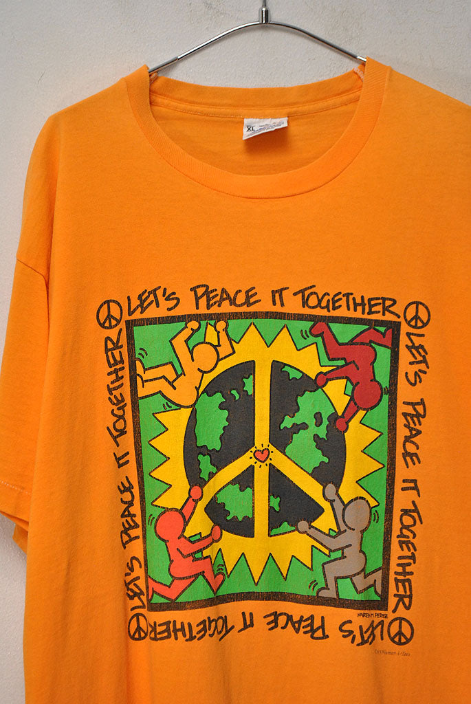 90's Human-i-Tees Keith Haring "Let's Peace It Together" T-shirt