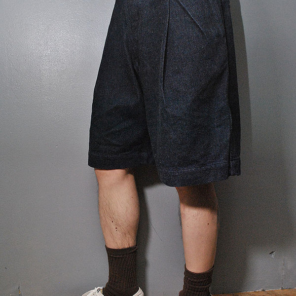 HERILL ヘリル HL Denim Tuckshorts khaki 3 HERILL ヘリル HL Denim Tuckshorts khaki 3