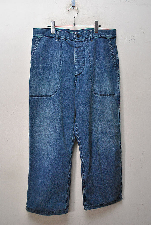 美品　アプレッセ　a.press US.NAVY ベイカーデニム　パンツ　2 美品 アプレッセ a.press US.NAVY ベイカーデニム パンツ 2