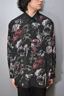 LAD MUSICIAN DECHINE INKJET FLOWER SKULL BIG SHIRT