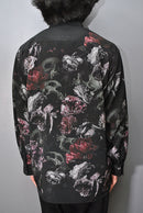 LAD MUSICIAN DECHINE INKJET FLOWER SKULL BIG SHIRT