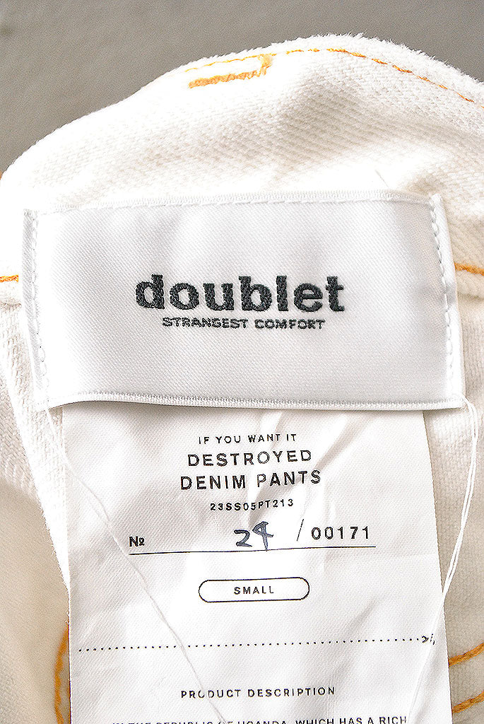 doublet DESTROYED DENIM PANTS