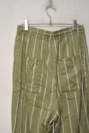 KAPITAL LINEN STRIPE EASY PANT
