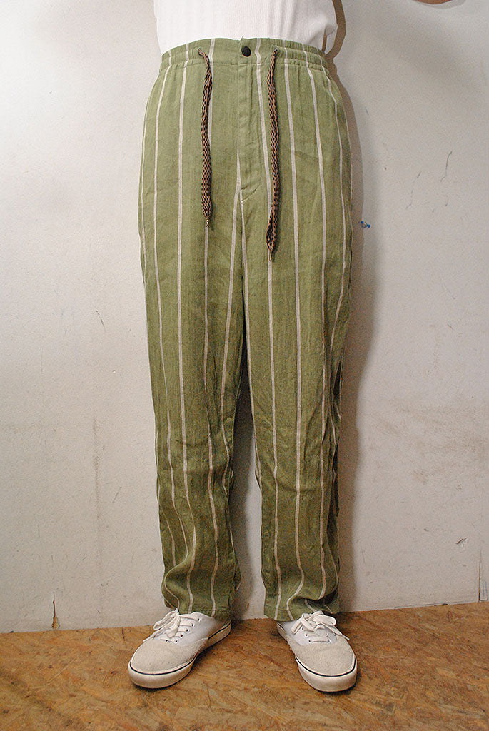 KAPITAL LINEN STRIPE EASY PANT