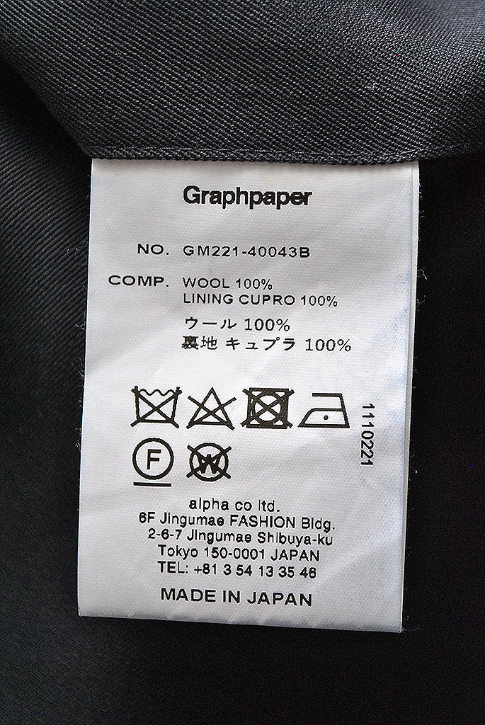 Graphpaper SCALE OFF WOOL CHEF PANTS