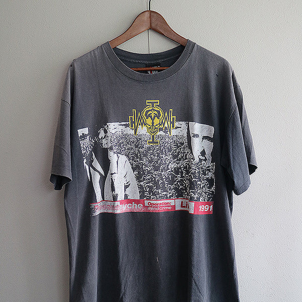 ③Queensrÿche★Tシャツ⚫Operation: Mindcrime 黒 Queensryche Operation Mindcrime Men's T-Shirt