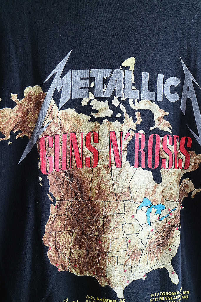 90s METALLICA × GUNS N' ROSES 1992 TOUR Tシャツ