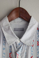 COMME des GARCONS SHIRT フラワープリントストライプシャツ