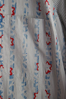 COMME des GARCONS SHIRT フラワープリントストライプシャツ