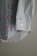 COMME des GARCONS SHIRT フラワープリントストライプシャツ