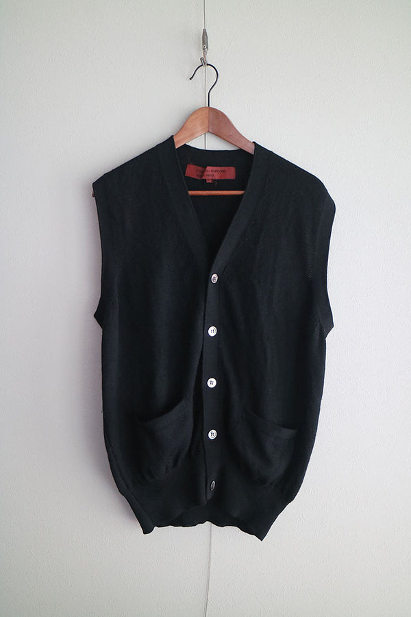 HOMME DEUX Comme des Garçons L ウールベスト COMME des GARCONS HOMME DEUX ウールカーディガンベスト