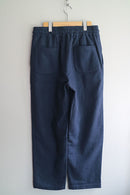 FRANK LEDER INDIGO PIECE DYED COTTON DRAWSTRING PANTS