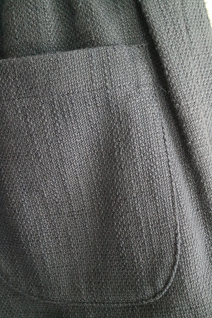 FRANK LEDER INDIGO PIECE DYED COTTON DRAWSTRING PANTS