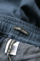 FRANK LEDER INDIGO PIECE DYED COTTON DRAWSTRING PANTS