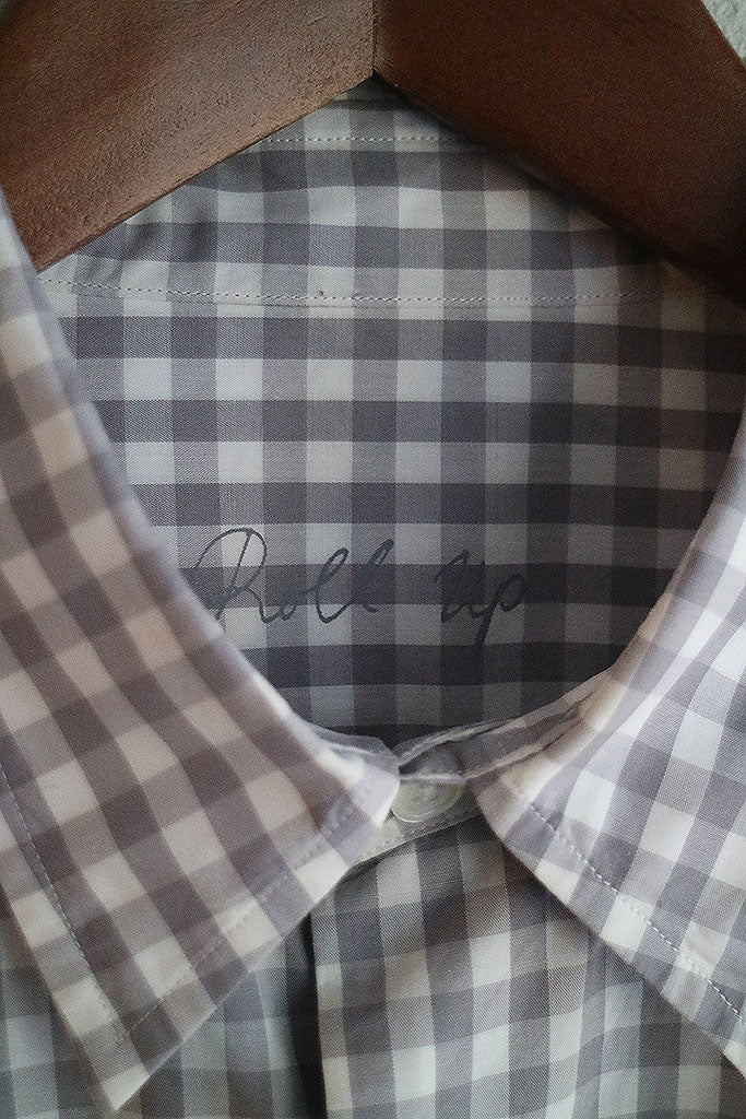 Porter Classic ROLL UP GINGHAM CHECK SHIRT