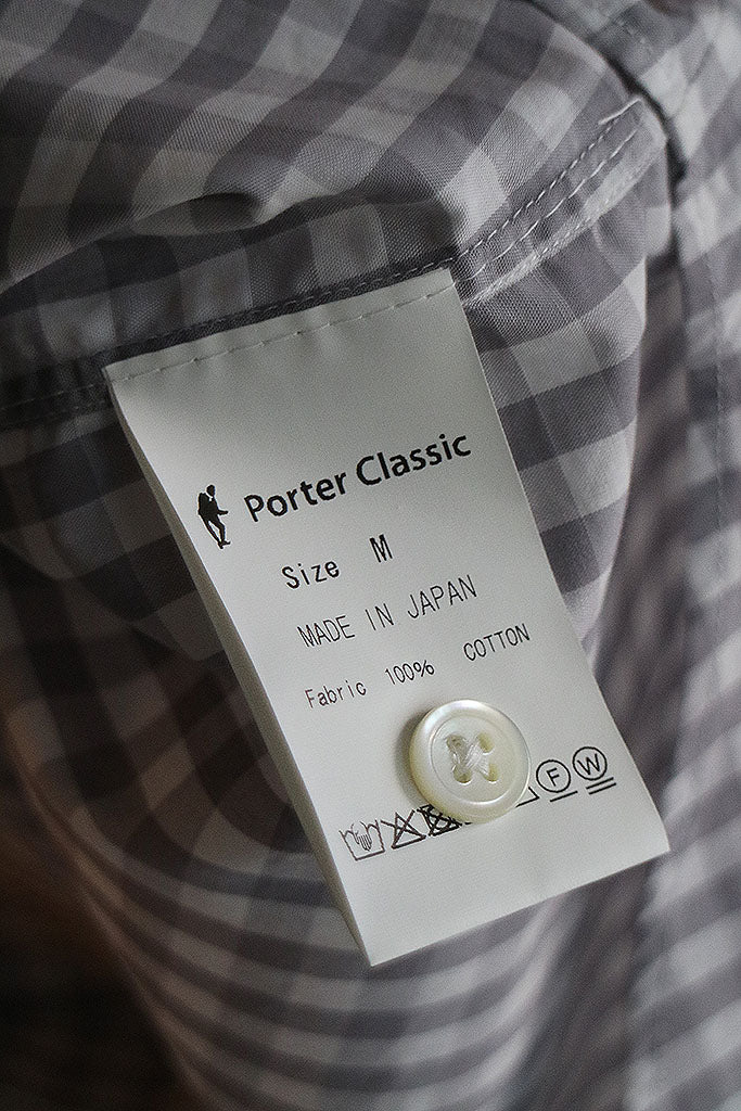 Porter Classic ROLL UP GINGHAM CHECK SHIRT