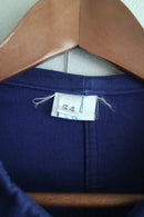 60's French Vintage "Barbe Bleue" Ink Blue Moleskin Jacket