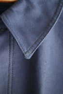 60's French Vintage "Barbe Bleue" Ink Blue Moleskin Jacket