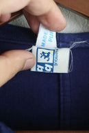 60's French Vintage "Barbe Bleue" Ink Blue Moleskin Jacket