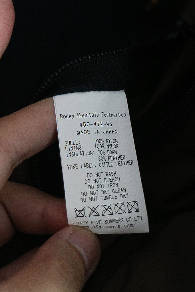 Rocky Mountain Featherbed by ANATOMICA DOWN VEST