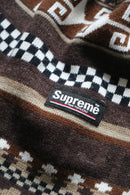 Supreme Brushed Pattern Earflap Beanie