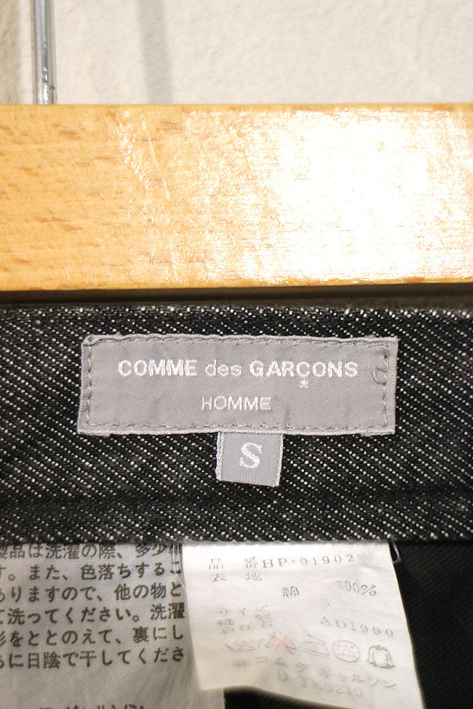 90's COMME des GARCONS HOMME 5ポケットブラックデニムパンツ
