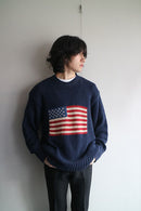 90'S POLO RALPH LAUREN Stars And Stripes Cotton Sweater