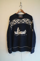 90'S POLO SPORT Hand Knit Linen Cotton Sweater