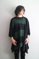 GROUND Y Border poplar knit Jumbo drape knit